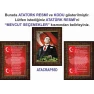 Atatürk Tablosu Çerçeveli - İstiklal Marşı ve Gençliğe Hitabe Makam Odası Üçlü Set RSKCR42R3DY