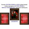 Kurumsal Resim İstiklal Marşı ve Gençliğe Hitabe ve Atatürk Resmi Çerçeveli Üçlü Set Rskcr42r3dy