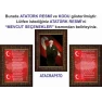 Atatürk Tablosu Çerçeveli - İstiklal Marşı ve Gençliğe Hitabe Makam Odası Üçlü Set RSKCR42R3DY