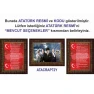 Atatürk Tablosu Çerçeveli - İstiklal Marşı ve Gençliğe Hitabe Makam Odası Üçlü Set RSKCR42R3DY