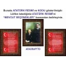Atatürk Tablosu Çerçeveli - İstiklal Marşı ve Gençliğe Hitabe Makam Odası Üçlü Set RSKCR42R3DY