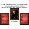 Atatürk Tablosu Çerçeveli - İstiklal Marşı ve Gençliğe Hitabe Makam Odası Üçlü Set RSKCR42R3DY