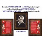 Atatürk Tablosu Çerçeveli - İstiklal Marşı ve Gençliğe Hitabe Makam Odası Üçlü Set RSKCR44R3DY