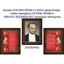Atatürk Tablosu Çerçeveli - İstiklal Marşı ve Gençliğe Hitabe Makam Odası Üçlü Set RSKCR44R3DY