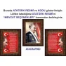 Atatürk Tablosu Çerçeveli - İstiklal Marşı ve Gençliğe Hitabe Makam Odası Üçlü Set RSKCR44R3DY