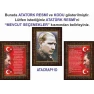Atatürk Tablosu Çerçeveli - İstiklal Marşı ve Gençliğe Hitabe Makam Odası Üçlü Set RSKCR44R3DY