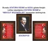 Atatürk Tablosu Çerçeveli - İstiklal Marşı ve Gençliğe Hitabe Makam Odası Üçlü Set RSKCR44R3DY