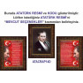 Kurumsal Resim İstiklal Marşı ve Gençliğe Hitabe ve Atatürk Resmi Çerçeveli Üçlü Set Rskcr44r3dy
