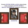 Atatürk Tablosu Çerçeveli - İstiklal Marşı ve Gençliğe Hitabe Makam Odası Üçlü Set RSKCR44R3DY