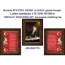 Atatürk Tablosu Çerçeveli - İstiklal Marşı ve Gençliğe Hitabe Makam Odası Üçlü Set RSKCR44R3DY