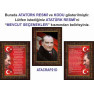 Kurumsal Resim İstiklal Marşı ve Gençliğe Hitabe ve Atatürk Resmi Çerçeveli Üçlü Set Rskcr44r3dy
