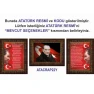 Atatürk Tablosu Çerçeveli - İstiklal Marşı ve Gençliğe Hitabe Makam Odası Üçlü Set RSKCR44R3DY
