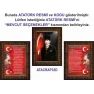 Atatürk Tablosu Çerçeveli - İstiklal Marşı ve Gençliğe Hitabe Makam Odası Üçlü Set RSKCR44R3DY