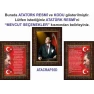 Atatürk Tablosu Çerçeveli - İstiklal Marşı ve Gençliğe Hitabe Makam Odası Üçlü Set RSKCR44R3DY