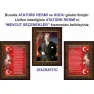 Atatürk Tablosu Çerçeveli - İstiklal Marşı ve Gençliğe Hitabe Makam Odası Üçlü Set RSKCR44R3DY