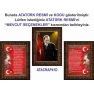 Atatürk Tablosu Çerçeveli - İstiklal Marşı ve Gençliğe Hitabe Makam Odası Üçlü Set RSKCR44R3DY