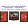 Atatürk Tablosu Çerçeveli - İstiklal Marşı ve Gençliğe Hitabe Makam Odası Üçlü Set RSKCR44R3DY