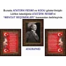 Atatürk Tablosu Çerçeveli - İstiklal Marşı ve Gençliğe Hitabe Makam Odası Üçlü Set RSKCR44R3DY