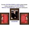 Atatürk Tablosu Çerçeveli - İstiklal Marşı ve Gençliğe Hitabe Makam Odası Üçlü Set RSKCR44R3DY