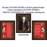 Atatürk Tablosu Çerçeveli - İstiklal Marşı ve Gençliğe Hitabe Makam Odası Üçlü Set RSKCR44R3DY