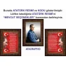 Atatürk Tablosu Çerçeveli - İstiklal Marşı ve Gençliğe Hitabe Makam Odası Üçlü Set RSKCR44R3DY