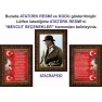 Atatürk Tablosu Çerçeveli - İstiklal Marşı ve Gençliğe Hitabe Makam Odası Üçlü Set RSKCR44R3DY
