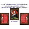 Atatürk Tablosu Çerçeveli - İstiklal Marşı ve Gençliğe Hitabe Makam Odası Üçlü Set RSKCR44R3DY