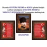 Atatürk Tablosu Çerçeveli - İstiklal Marşı ve Gençliğe Hitabe Makam Odası Üçlü Set RSKCR44R3DY