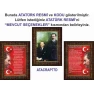 Atatürk Tablosu Çerçeveli - İstiklal Marşı ve Gençliğe Hitabe Makam Odası Üçlü Set RSKCR44R3DY