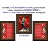 Atatürk Tablosu Çerçeveli - İstiklal Marşı ve Gençliğe Hitabe Makam Odası Üçlü Set RSKCR44R3DY