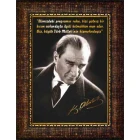 Atatürk Tablosu Çerçeveli - Hizmet İle İlgili Sözü Yazılı ATSCR01DTH