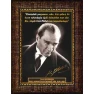 Atatürk Tablosu Çerçeveli - Hizmet İle İlgili Sözü Yazılı ATSCR01DTH