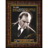 Atasözlü Resim Atatürk'ün Sanatkar İle İlgili Sözü Yazılı Atatürk Resmi Çerçeveli Atscr01dus