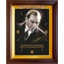 Atatürk Duvar Saati Dikdörtgen 37x46 cm - Sanatkar ile İlgili Sözü Yazılı ATSDSD01DUS