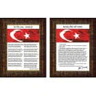 İstiklal Marşı ve Gençliğe Hitabe Tablosu Çerçeveli - İkili Set ANICR21R2D