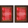 İstiklal Marşı ve Gençliğe Hitabe Tablosu Çerçeveli - İkili Set ANICR22R2D