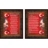 İstiklal Marşı ve Gençliğe Hitabe Tablosu Çerçeveli - İkili Set ANICR24R2D