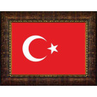 Türk Bayrağı Resmi Çerçeveli Resim - Anicr01bry