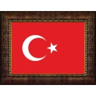 Türk Bayrağı Tablosu Çerçeveli ANICR01BRY