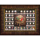 Osmanlı Padişahları Resimleri Sırasıyla Siyah Renk Zeminde Çerçeveli Resim - Anicr05opz