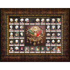 Osmanlı Padişahları Resimleri Sırasıyla Siyah Renk Zeminde Çerçeveli Resim - Anicr05opz