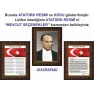 İstiklal Marşı ve Gençliğe Hitabe ve Atatürk Tablosu Çerçeveli - Üçlü Set ANICR41R3DY