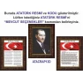 İstiklal Marşı ve Gençliğe Hitabe ve Atatürk Tablosu Çerçeveli - Üçlü Set ANICR41R3DY