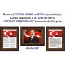 İstiklal Marşı ve Gençliğe Hitabe ve Atatürk Tablosu Çerçeveli - Üçlü Set ANICR41R3DY