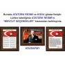 İstiklal Marşı ve Gençliğe Hitabe ve Atatürk Tablosu Çerçeveli - Üçlü Set ANICR41R3DY