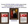 İstiklal Marşı ve Gençliğe Hitabe ve Atatürk Tablosu Çerçeveli - Üçlü Set ANICR41R3DY