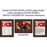 Anı Resim İstiklal Marşı ve Gençliğe Hitabe ve Atatürk Resmi Çerçeveli Üçlü Set Anicr41r3dy