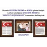 İstiklal Marşı ve Gençliğe Hitabe ve Atatürk Tablosu Çerçeveli - Üçlü Set ANICR41R3DY