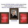 İstiklal Marşı ve Gençliğe Hitabe ve Atatürk Tablosu Çerçeveli - Üçlü Set ANICR42R3DY