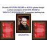 Anı Resim İstiklal Marşı ve Gençliğe Hitabe ve Atatürk Resmi Çerçeveli Üçlü Set Anicr42r3dy